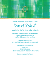 Geometric Abstract Top Bar Mitzvah Invitation